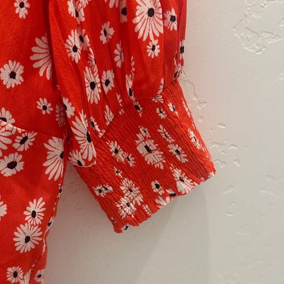 RIXO Red and White Floral Mini Dress - Picture 3 of 5